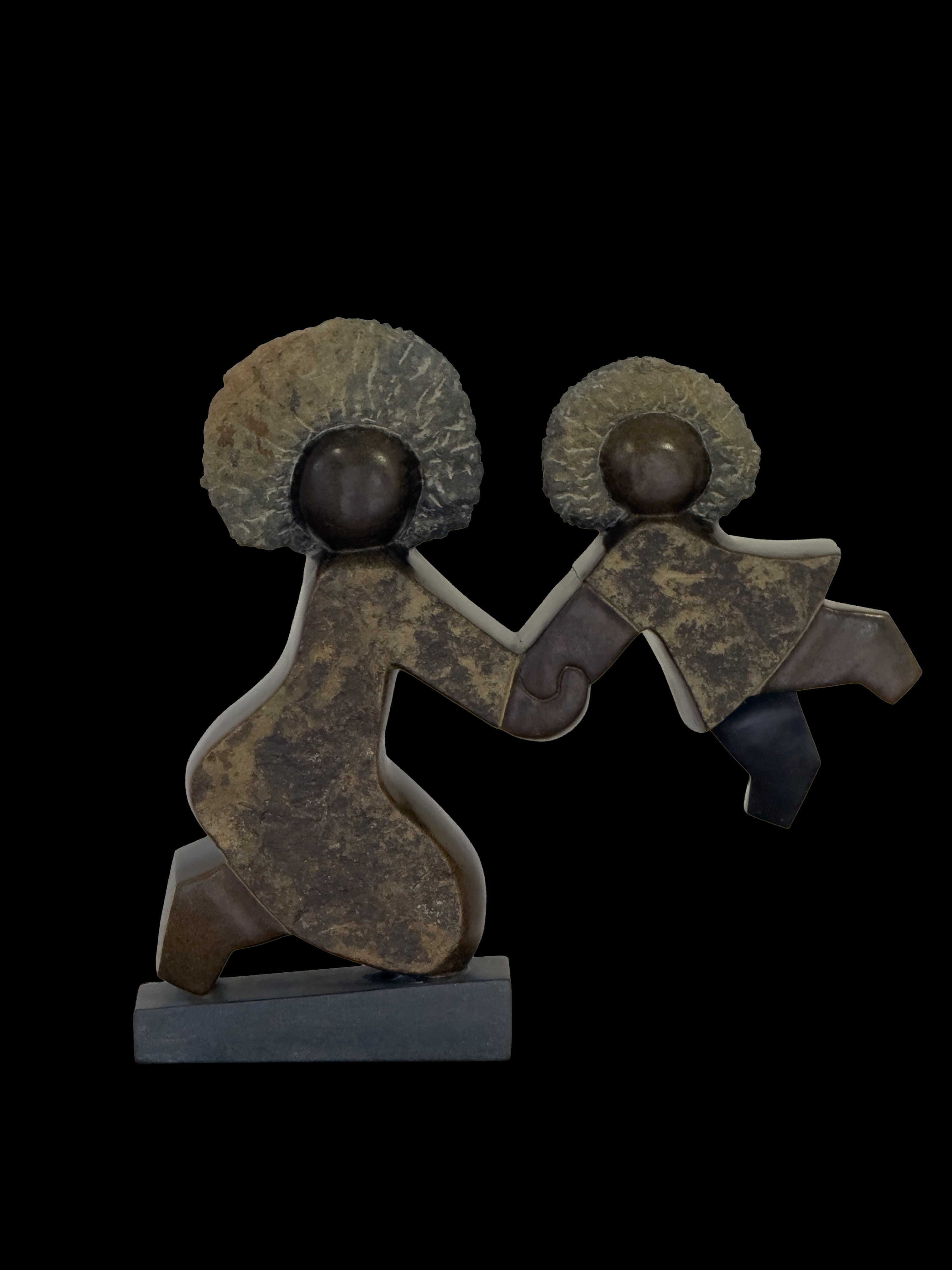 Joyous Moment — Springstone Shona sculpture by Dominic Benhura Joyous Moment — Springstone Shona sculpture by Dominic Benhura