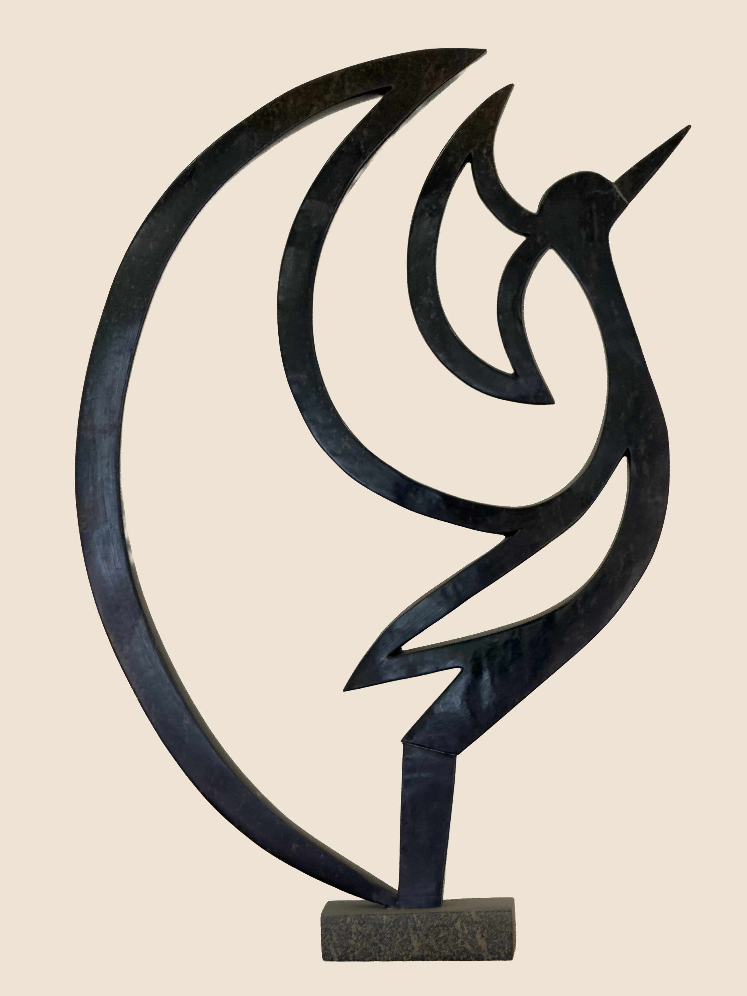 Calling Bird — Springstone Shona sculpture by Dominic Benhura Calling Bird — Springstone Shona sculpture by Dominic Benhura