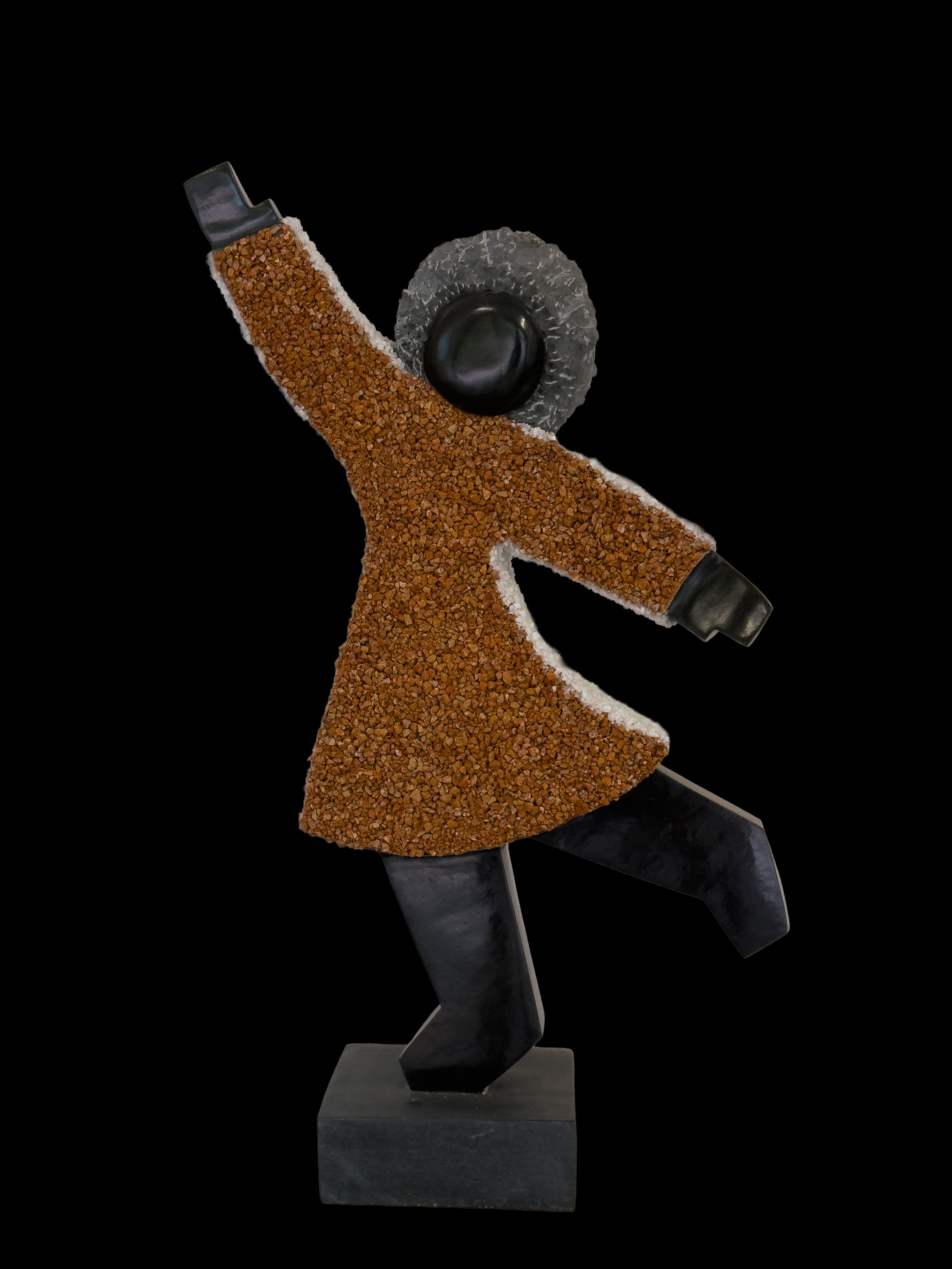 Feeling Great — Springstone and Dolomite Shona sculpture by Dominic Benhura Feeling Great — Springstone and Dolomite Shona sculpture by Dominic Benhura